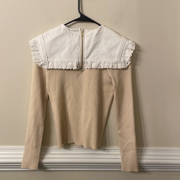 Tweed Pilgrim Collar Sweater - Picture 5 of 5